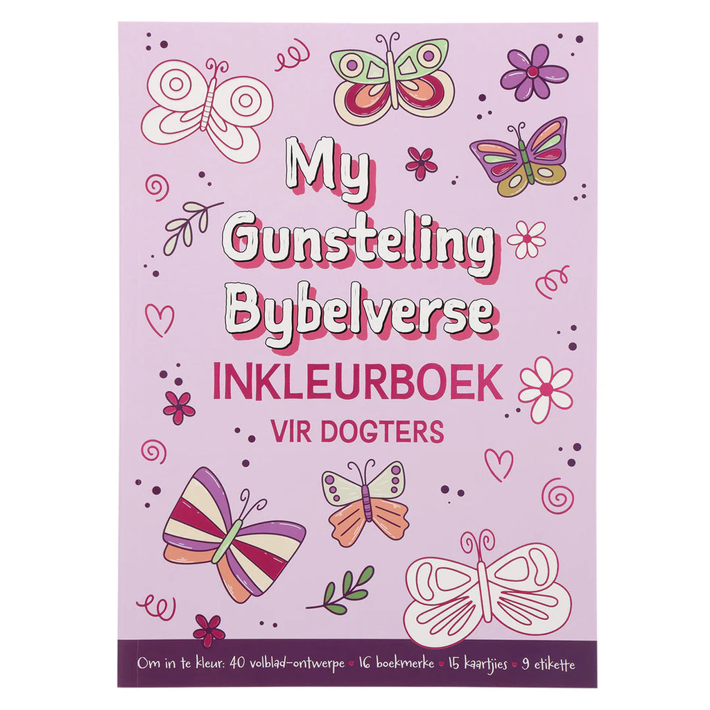 My Gunsteling Bybelverse Inkleurboek vir Dogters