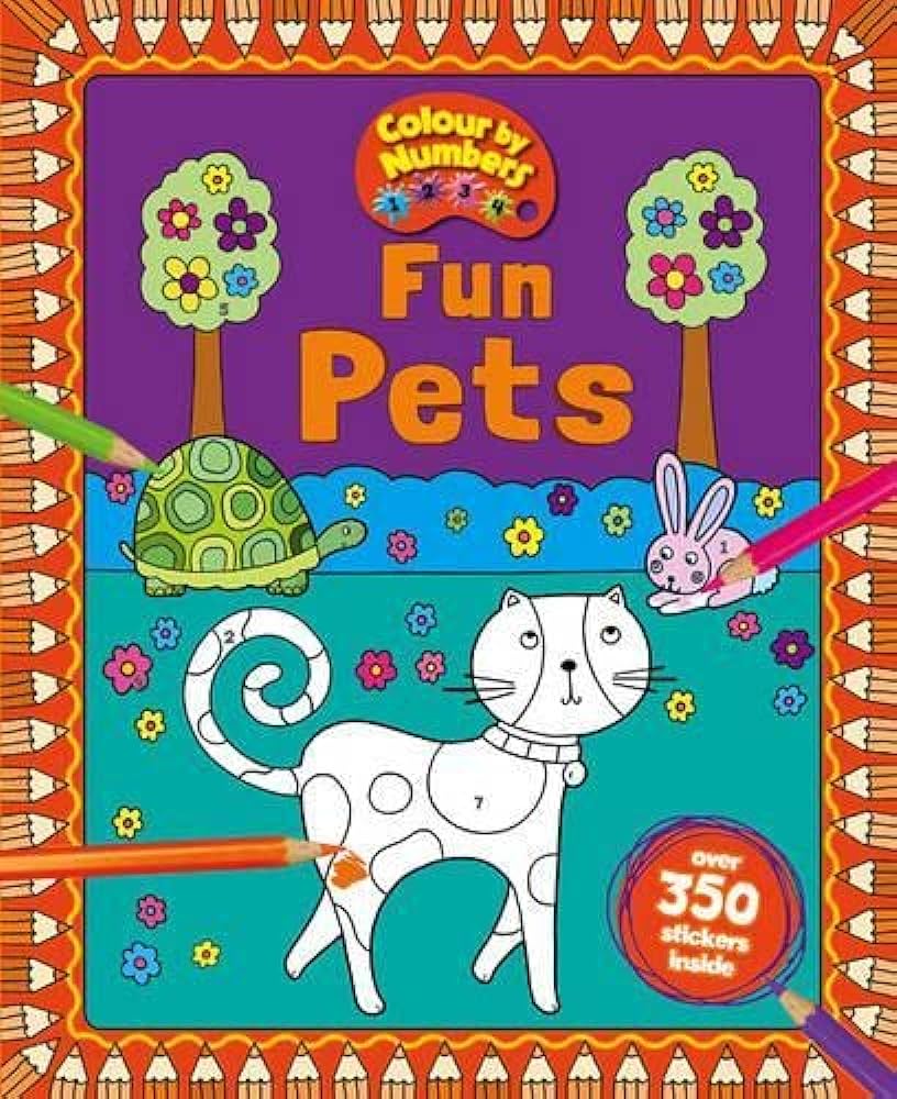 Colour by Numbers: Fun Pets