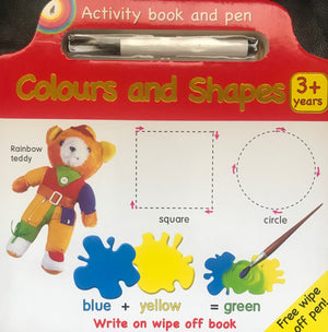 Activity Book and Pen: Colours and Shapes