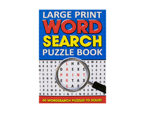 Wordsearch: Large Print Wordsearch Puzzle Book Blue