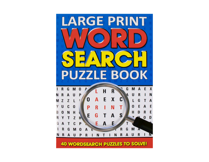 Wordsearch: Large Print Wordsearch Puzzle Book Blue