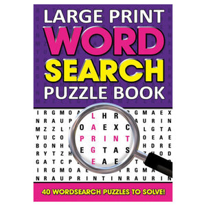 Wordsearch: Large Print Wordsearch Puzzle Book Purple