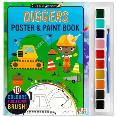 Little Artists: Diggers (Poster & Paint)
