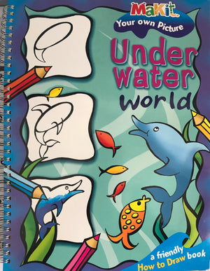 Make it your Own Picture: Underwater World & Dinosaur (with paint and pencils)