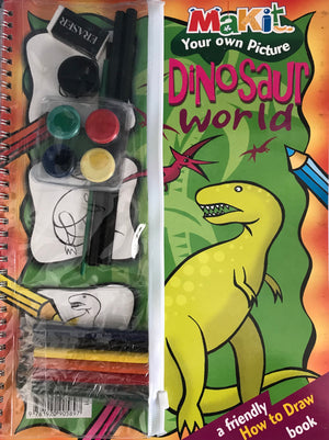 Make it your Own Picture: Underwater World & Dinosaur (with paint and pencils)