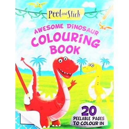 Peel and Stick: Awesome Dinosaur Colouring Book