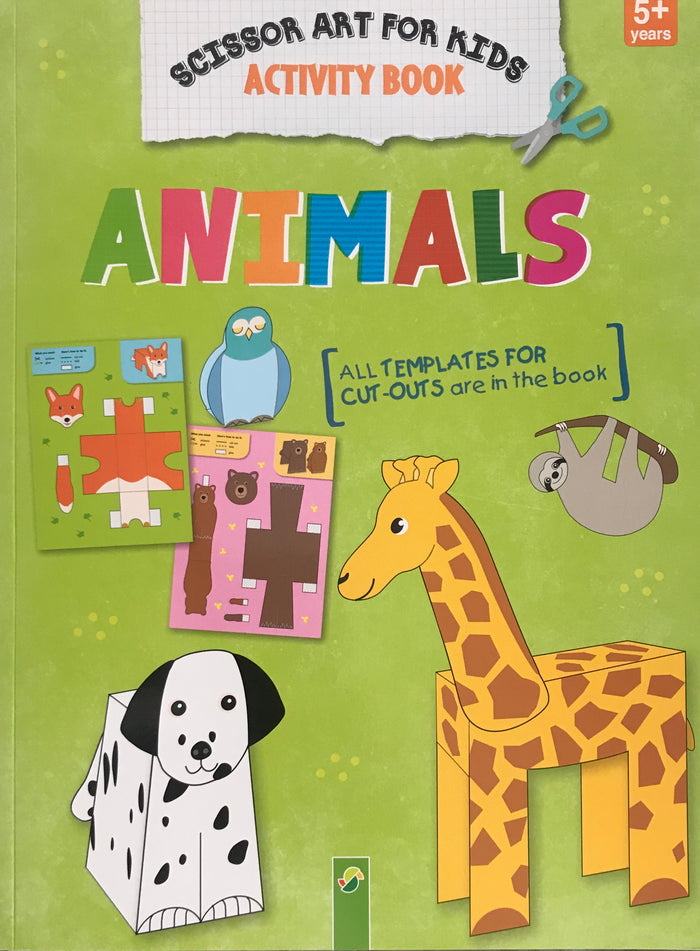 Scissor Art for Kids Activity Book: Animals